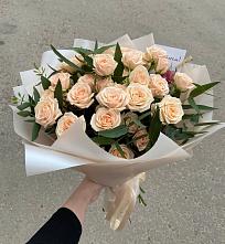 Букет Кремовые розы Латте в Грибаново